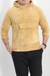 Kanguru Cep Kapşonlu Peluş Sweat Camel - 9062.1153.ERC3025