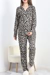 Süet Pijama Takımı Leopar - 40003.1049.ERC3025